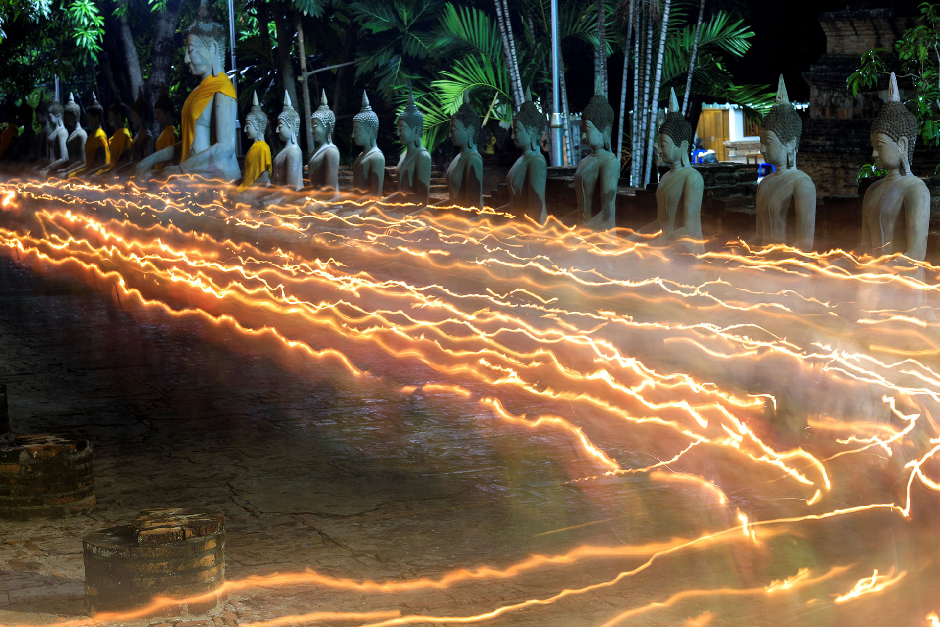 Estatuas del Buda en el templo Chai Mongkhon en Ayutthaya, Tailandia (Reuters)