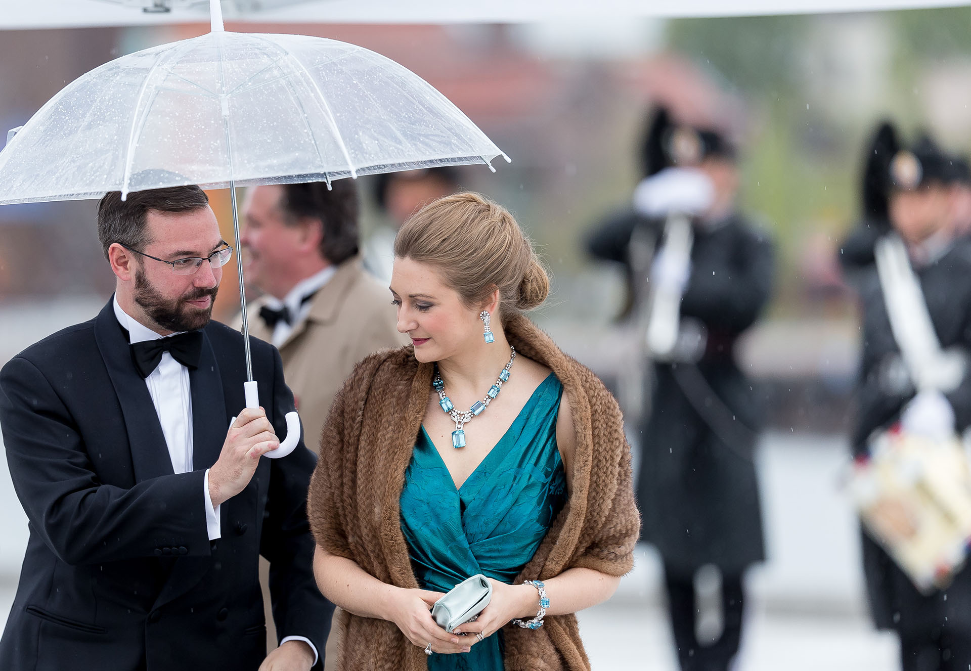 Los príncipes Guillaume y Stephanie de Luxemburgo