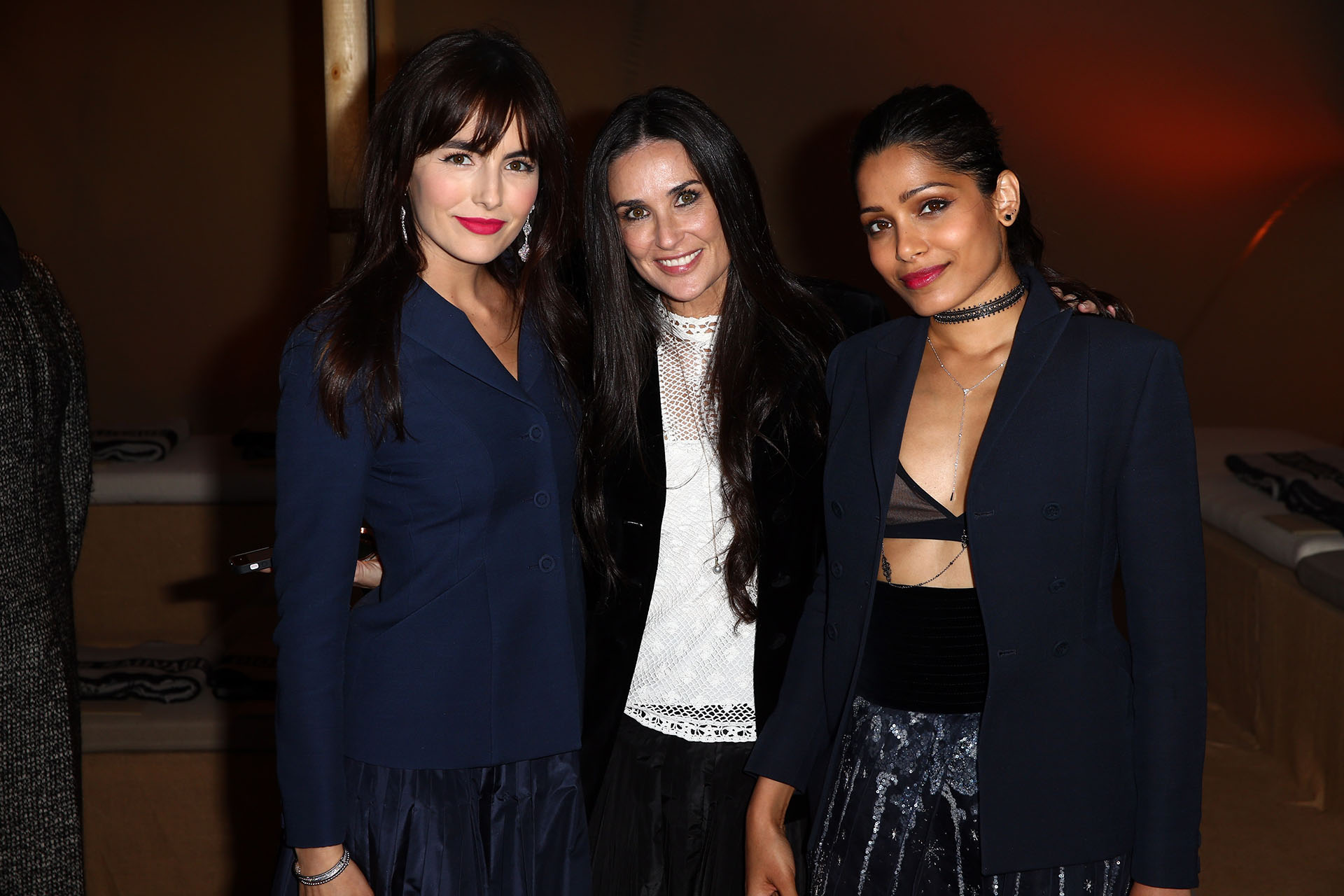 Camilla Belle, Demi Moore y Freida Pinto en el fabuloso Christian Dior Cruise 2018 Runway Show en Santa Mónica, California /// Fotos: Getty Images