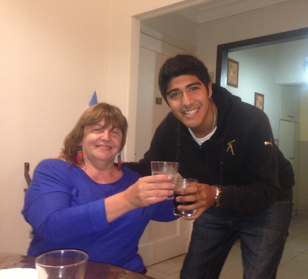 Silvia Carranza junto a su hijo Federico con quien comparte la pasión por el deporte