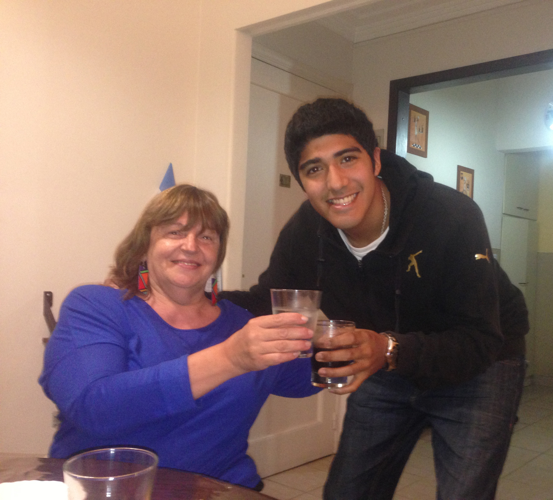 Silvia junto a su hijo Federico, con quien comparten la pasión por el deporte