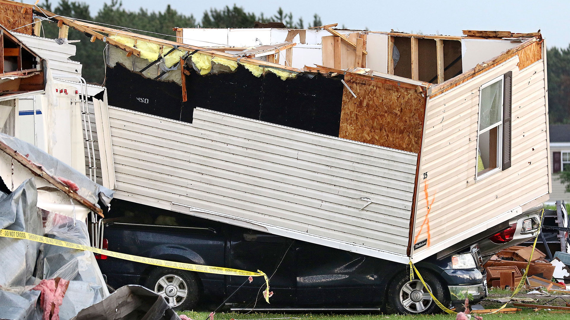 El parque de remolques en Prairie Lake Estates al norte de Chetak, Wisconsin (AP)