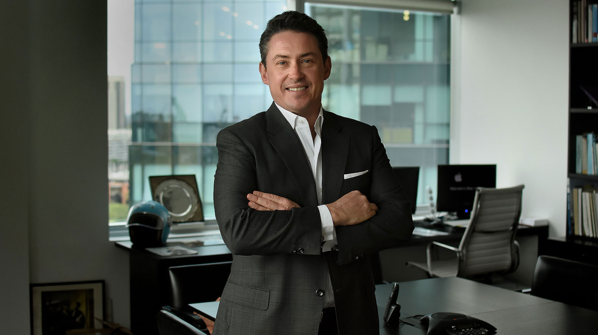 “Viviré medio tiempo en Buenos Aires y medio tiempo en California”, aseguró Mamet durante la entrevista con Infobae (Foto: Nicolás Stulberg).