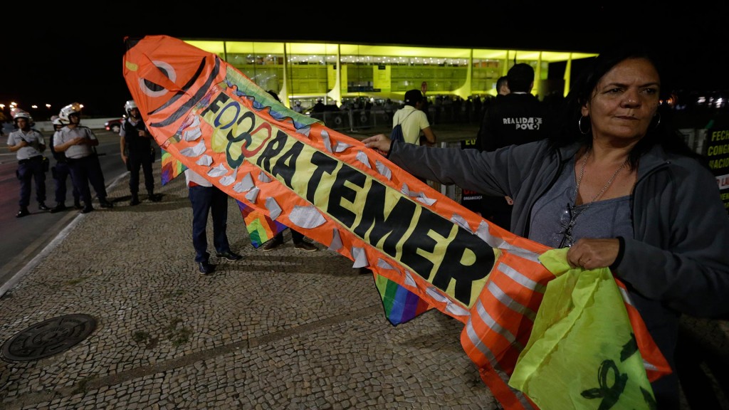 Los protestantes piden la renuncia de Temer (EFE)