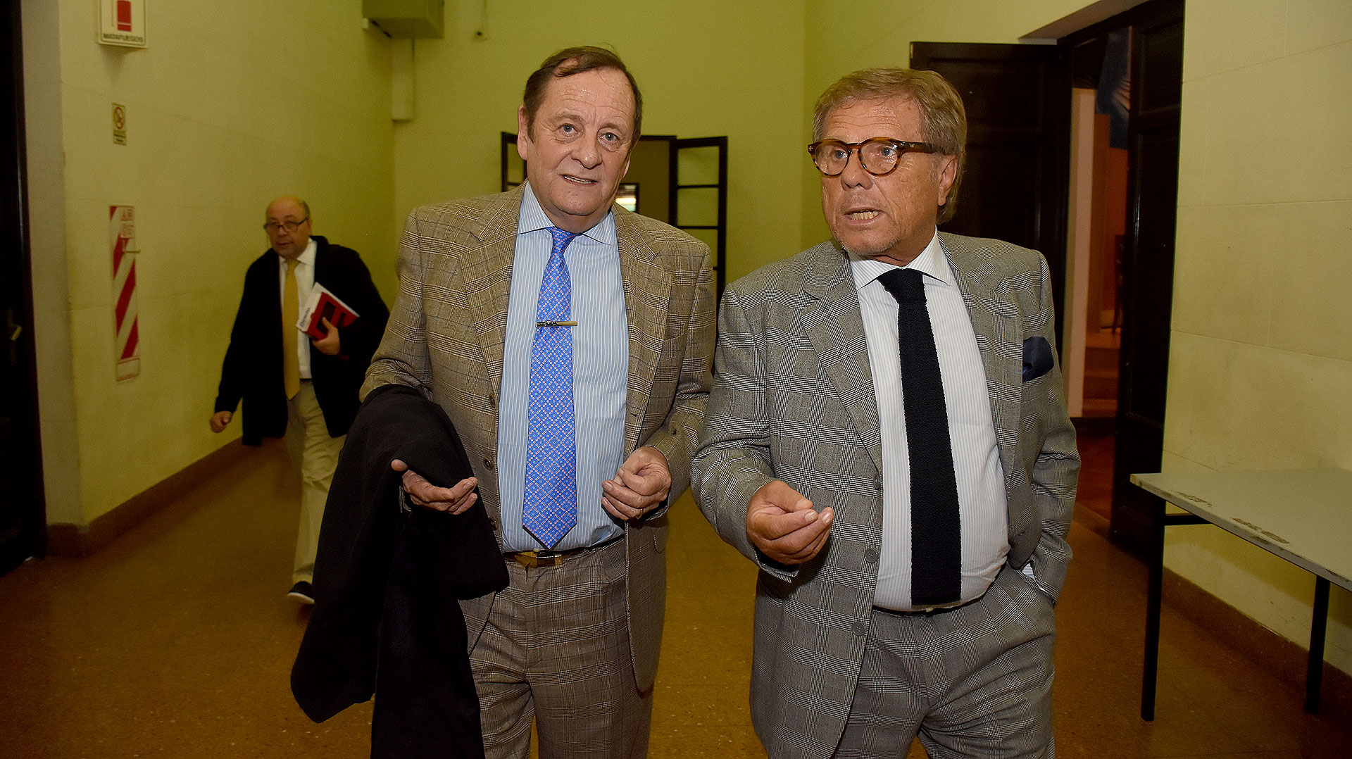El juez federal Rodolfo Canicoba Corral junto a De Kovetz, magistrado del Tribunal Oral Federal de San Martín