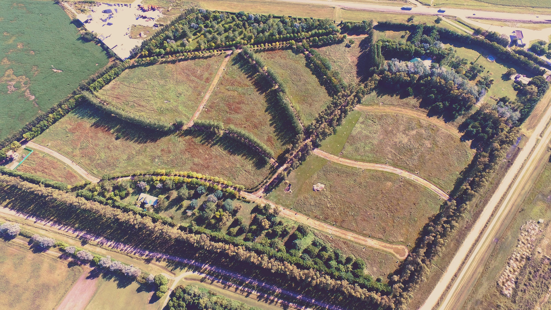Vista aérea de El Tropezón, en San Antonio de Areco