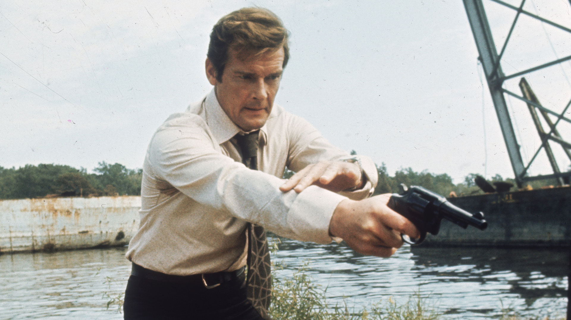 Una escena de “Vive y deja morir”, en 1973 (Getty)