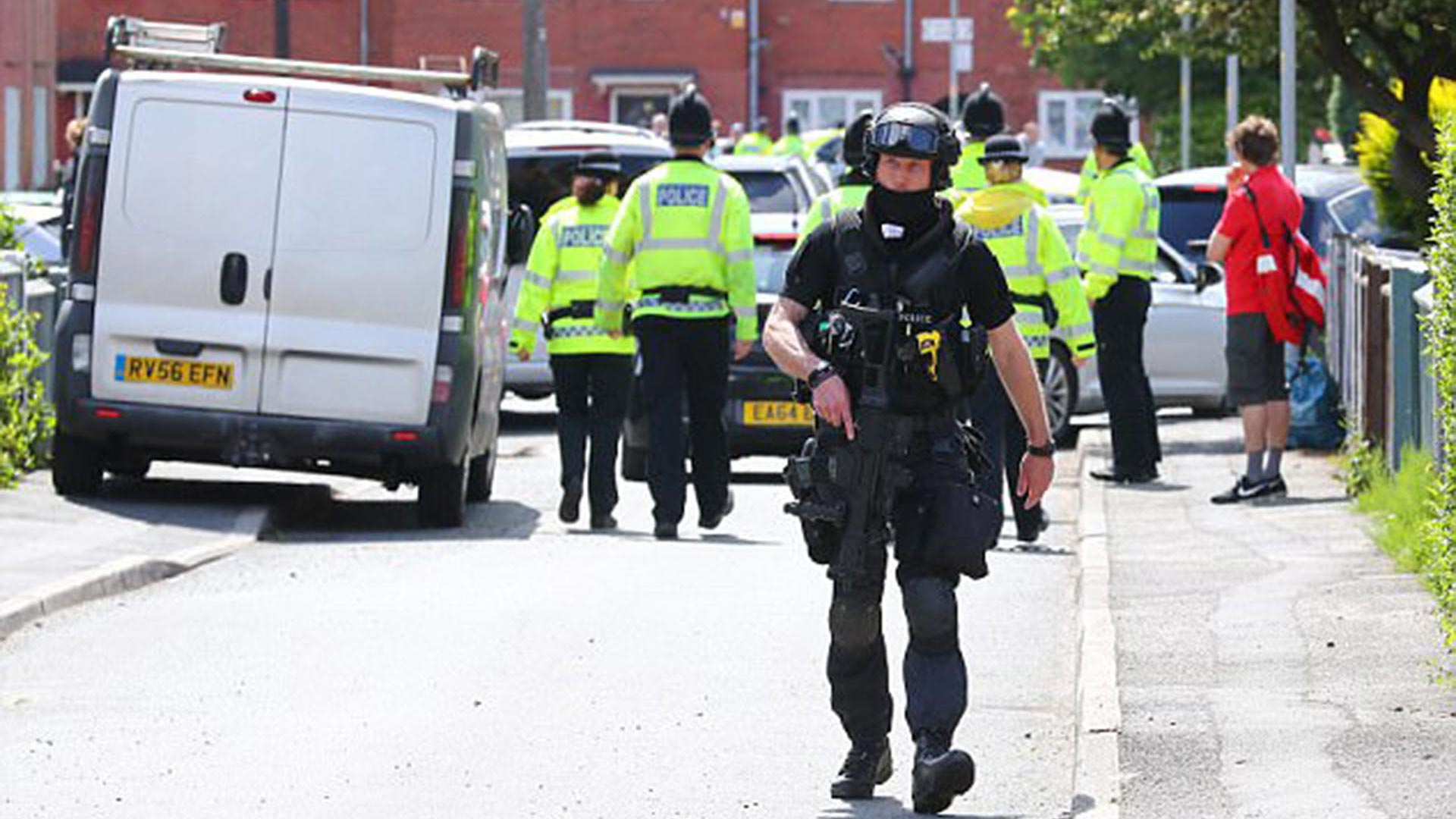 Policía de Manchester durante un ataque ocurrido el año pasado