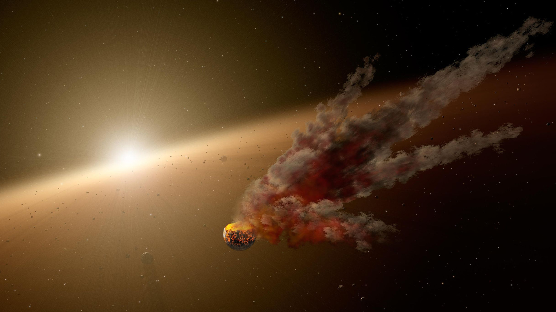Una ilustración de la estrella Tabby (NASA)