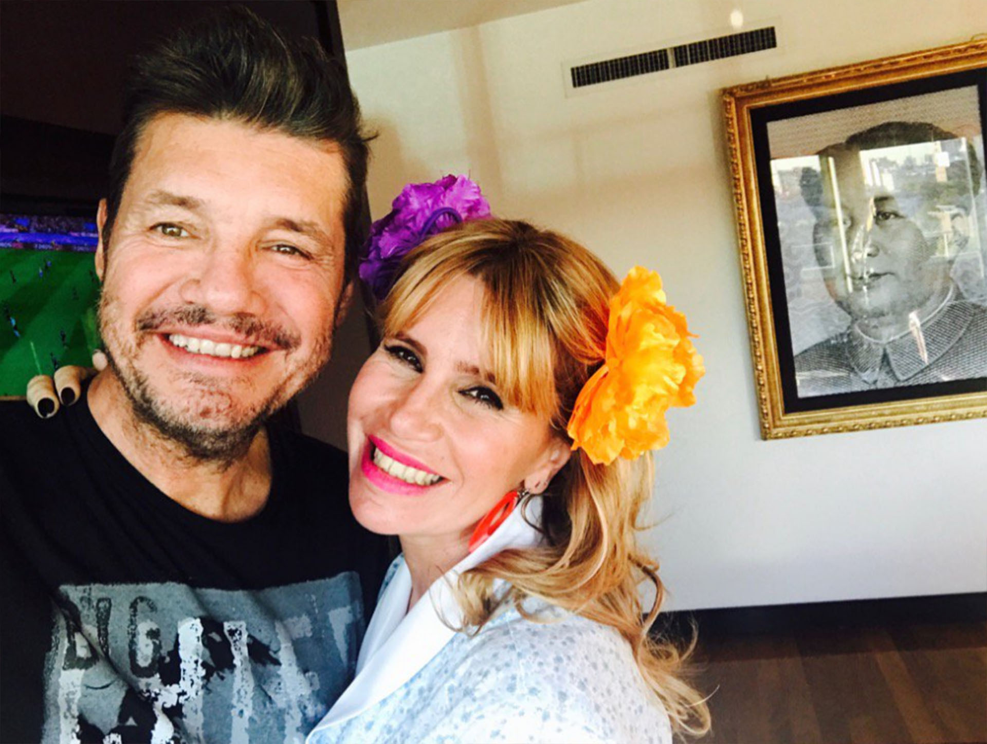 Marcelo Tinelli y Florencia Peña