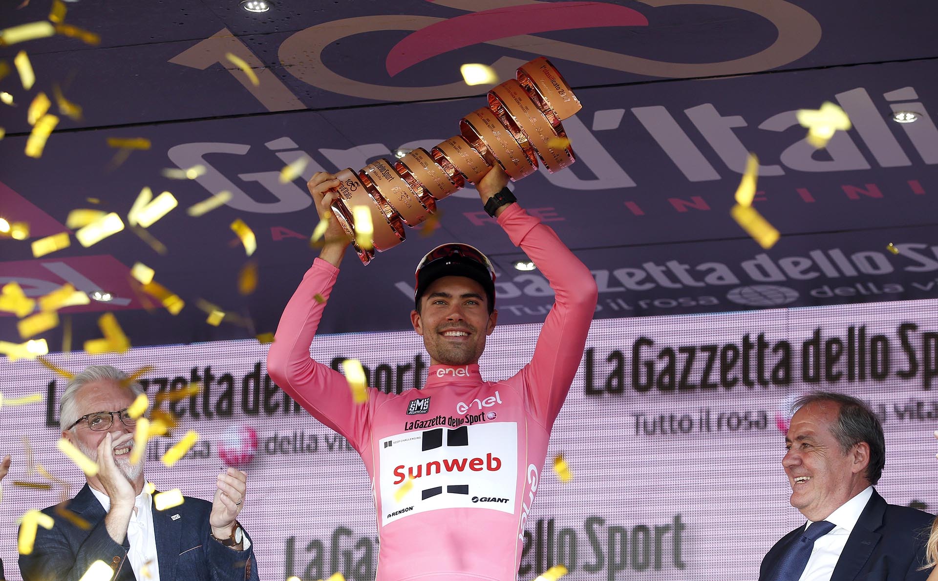 Tom Dumoulin, de 26 años, conquistó su primer Giro de Italia