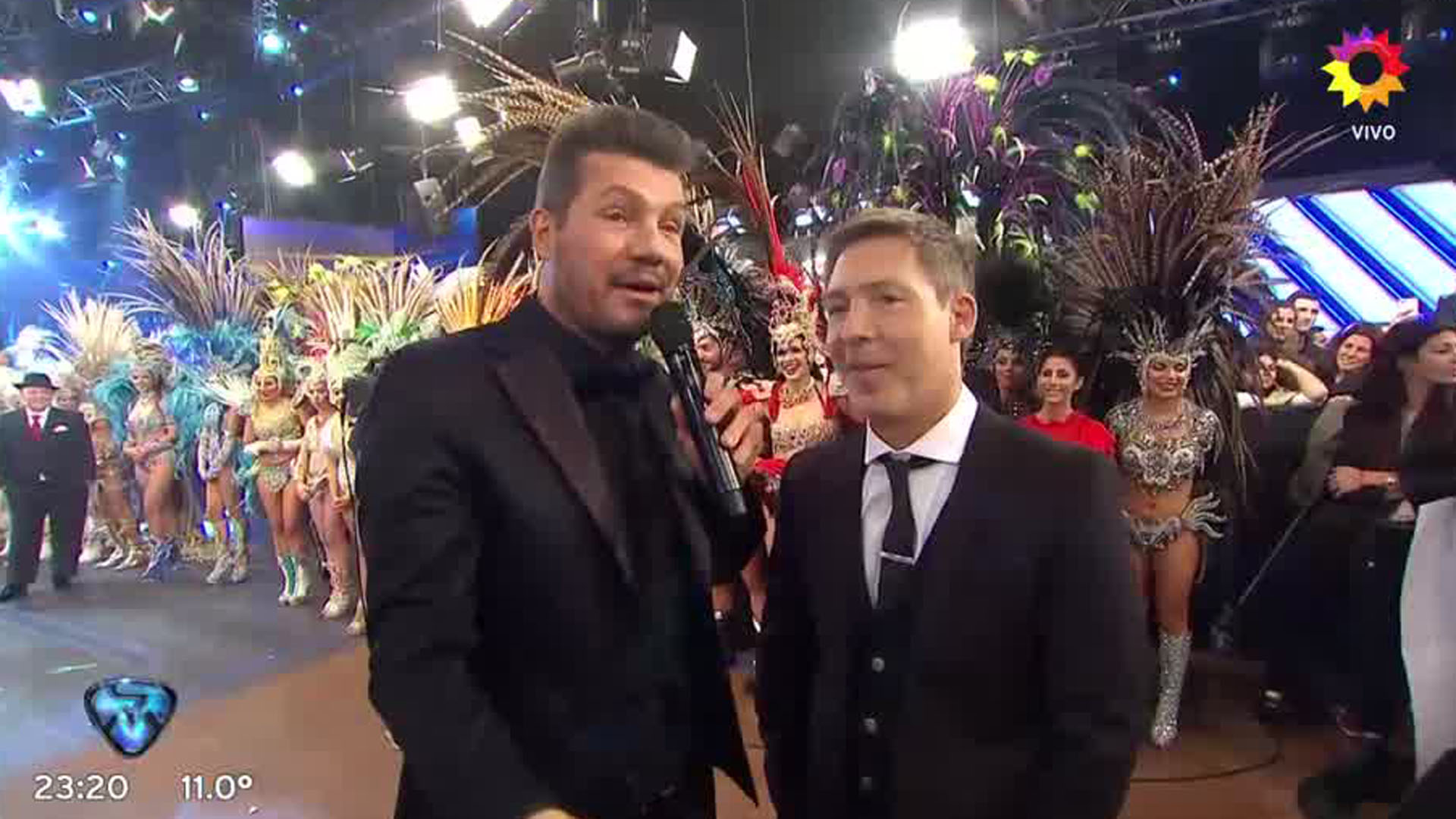 Marcelo Tinelli con Adrián Suar