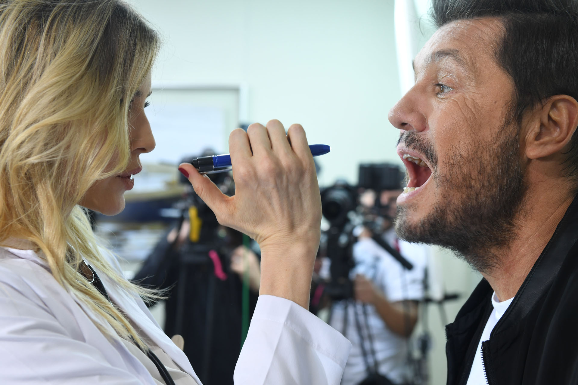 Marcelo Tinelli y Guillermina Valdes
