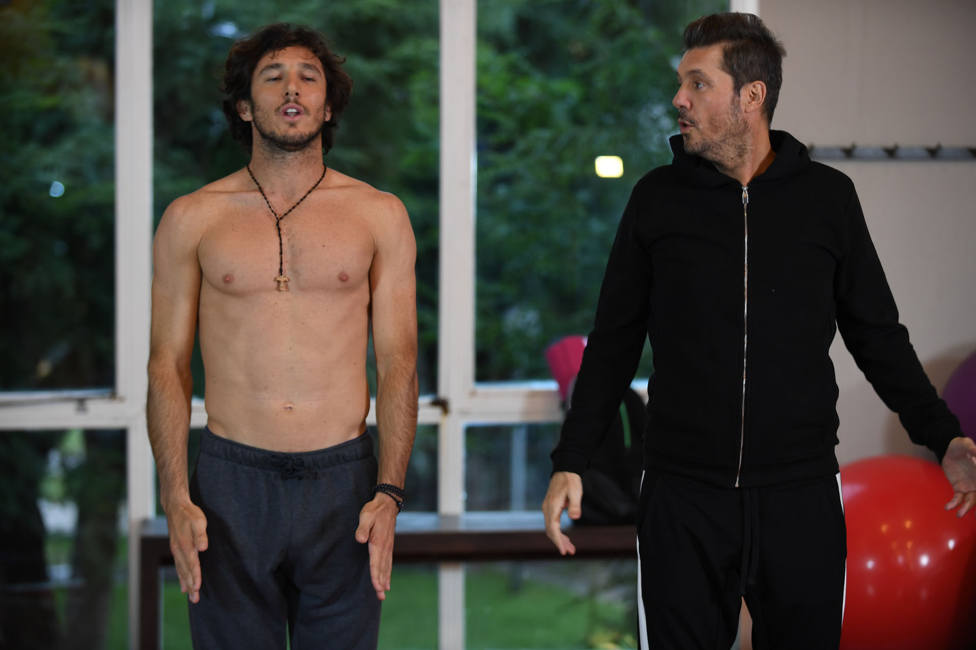 Pico Mónaco con Marcelo Tinelli