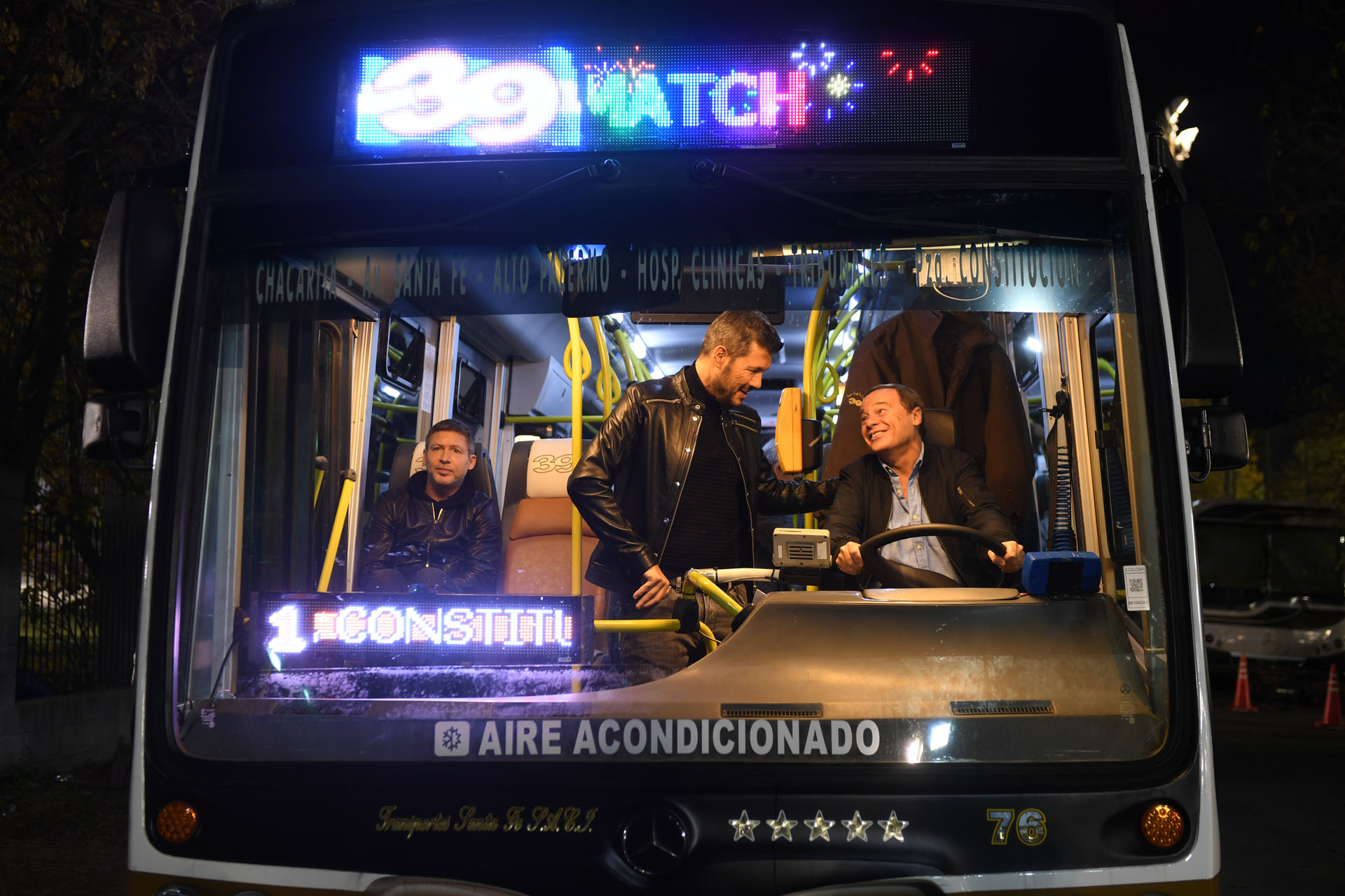 Marcelo Tinelli con Adrián Suar y Pablo Codevilla en la ficción de ShowMatch