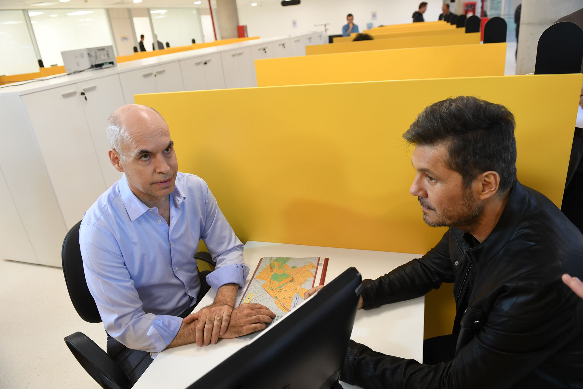 Marcelo Tinelli con Horacio Rodríguez Larreta en el sketch