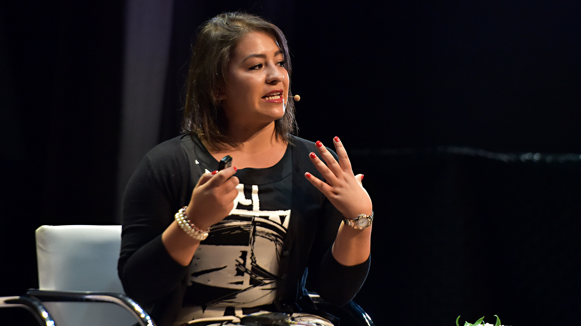 Nadia Sénchez de la fundación ‘She Is’, que trabaja con mujeres víctimas de Conflictos armados en Colombia
