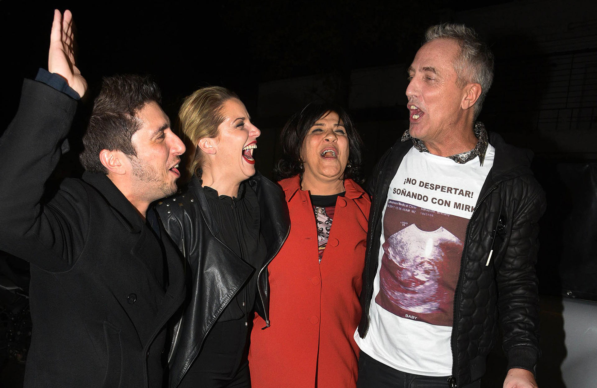 Jey Mammon, Carina Zampini y “La Negra” Vernaci, con Marley