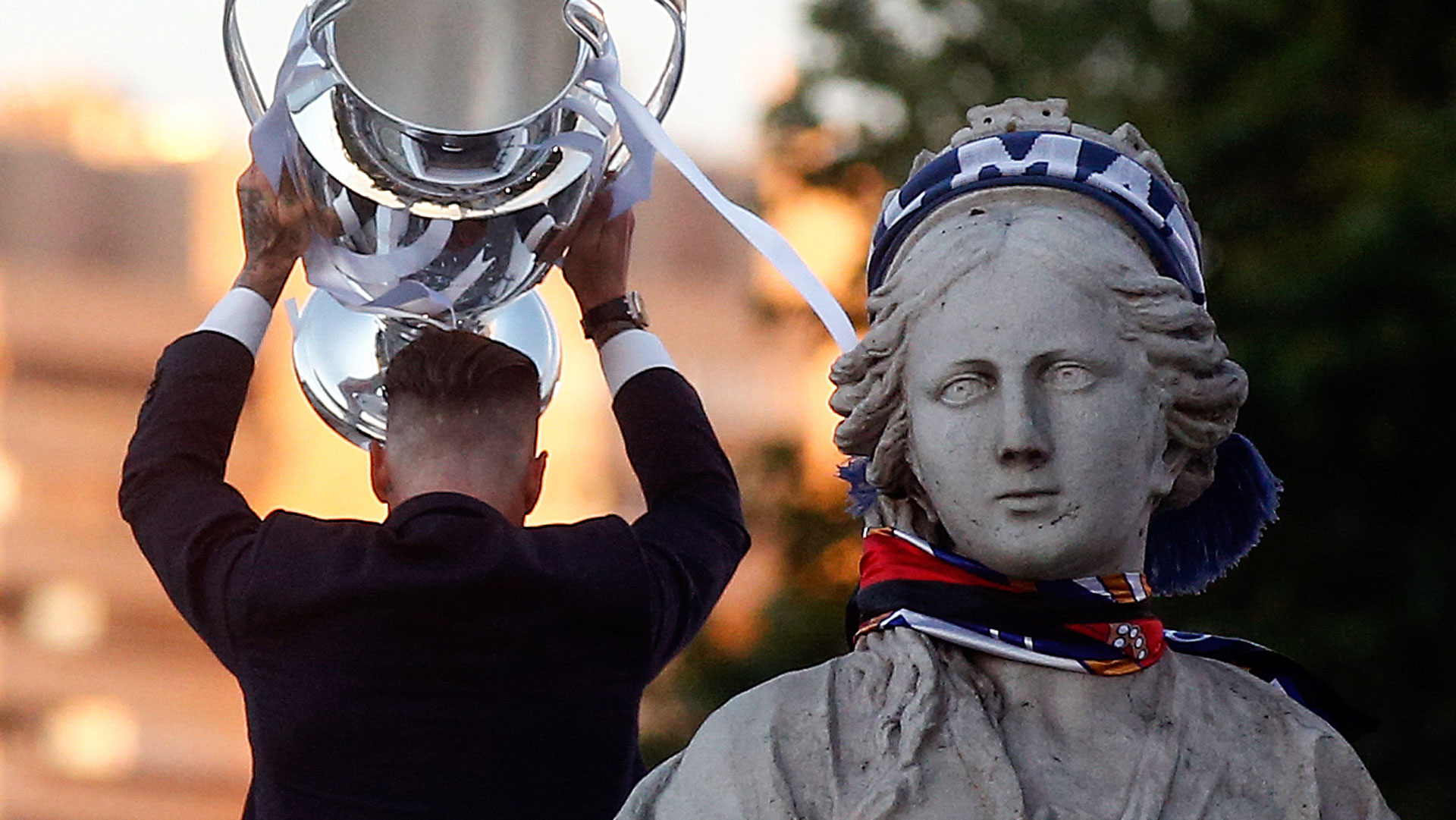 La fuente de Cibeles fue el epicentro de los festejos