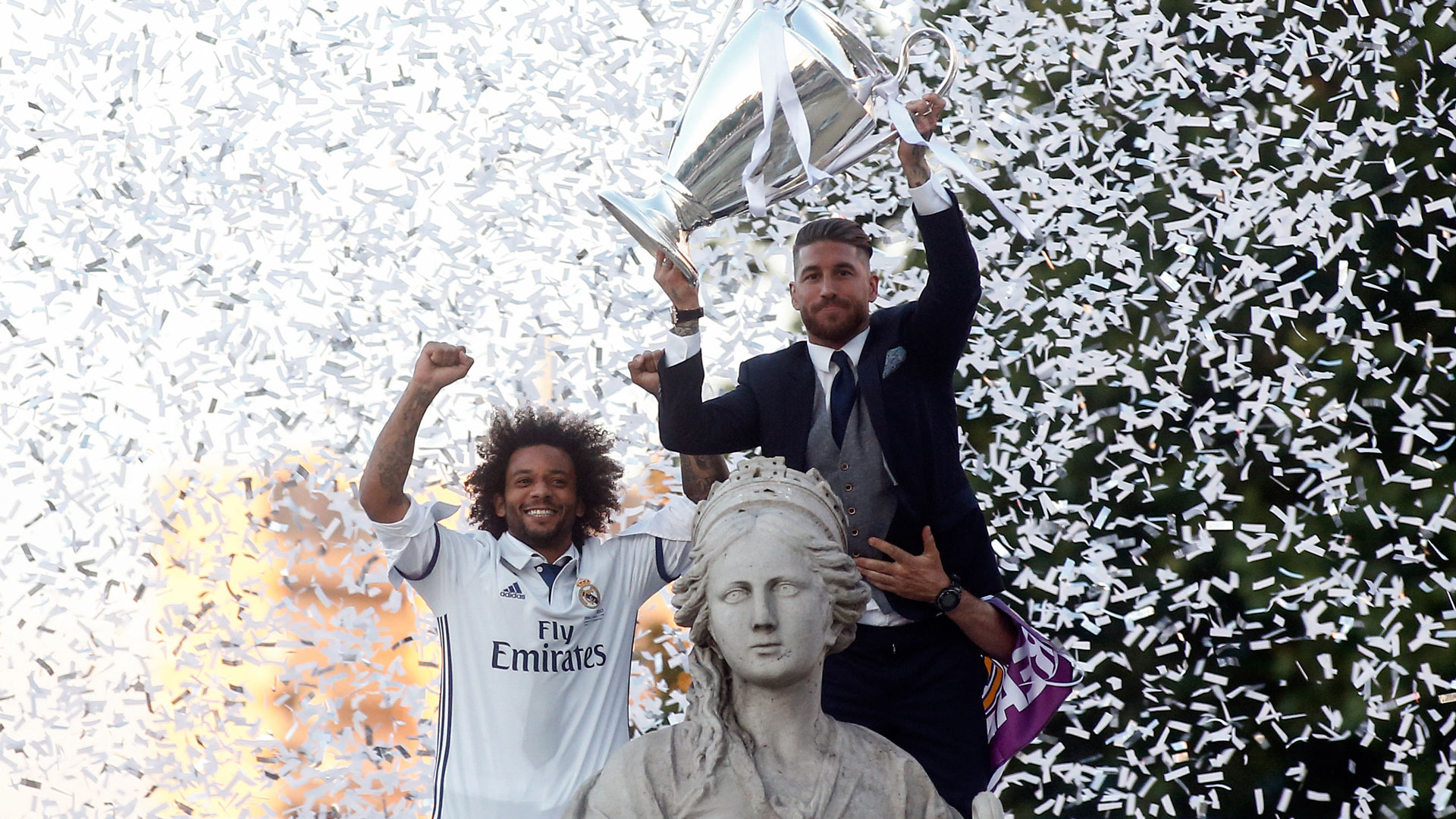 Marcelo y Sergio Ramos, dos de los pilares del equipo de Zinedine Zidane
