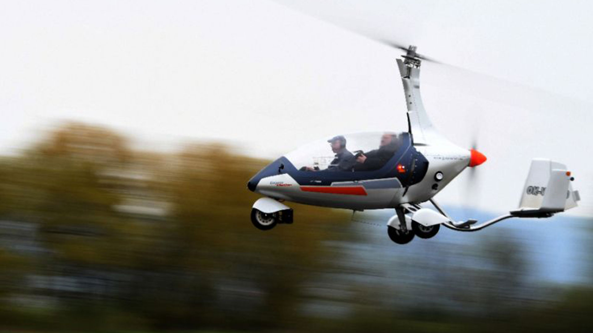 El GyroDrive en el aire