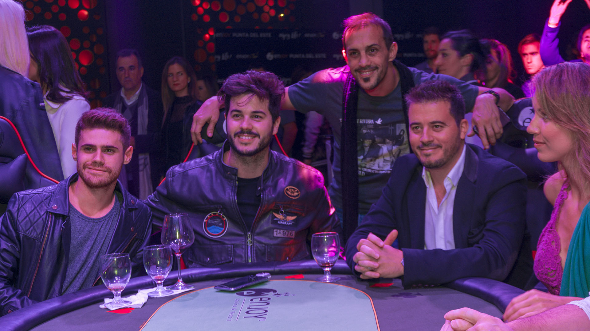 Gastón Soffritti, Nicolás Magaldi, José Chatruc y Sebastián Giovanelli. En noviembre, el mes aniversario, se realizarán variadas propuestas entre las que se destaca el torneo de póker televisado más importante del mundo, que llega por primera vez a Latinoamérica, World Poker Tour /// Fotos: Fernando Gutiérrez y Rodrigo Guillenea