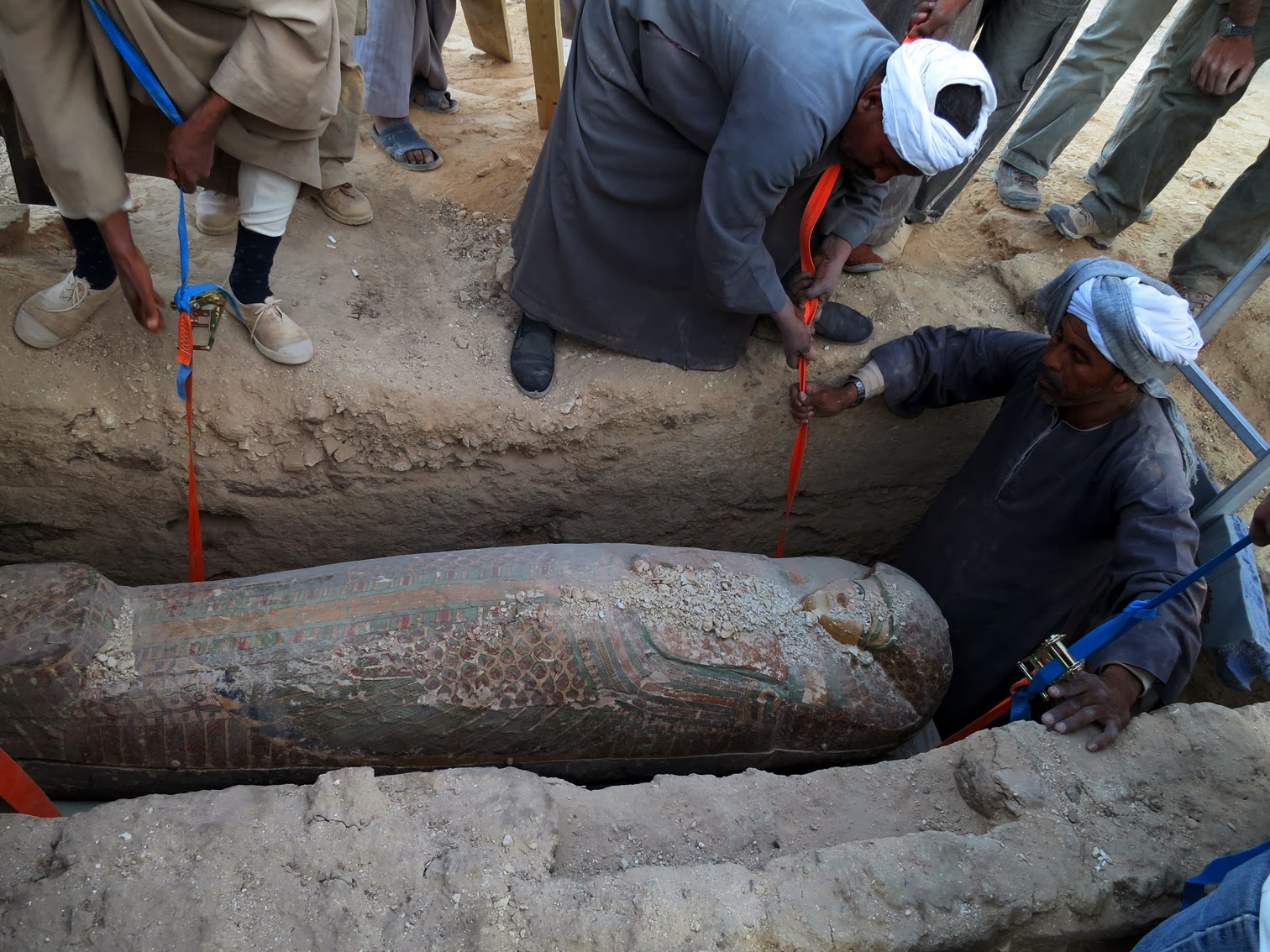 Ataúd en la localidad de Dra Abu El-Naga, Egipto