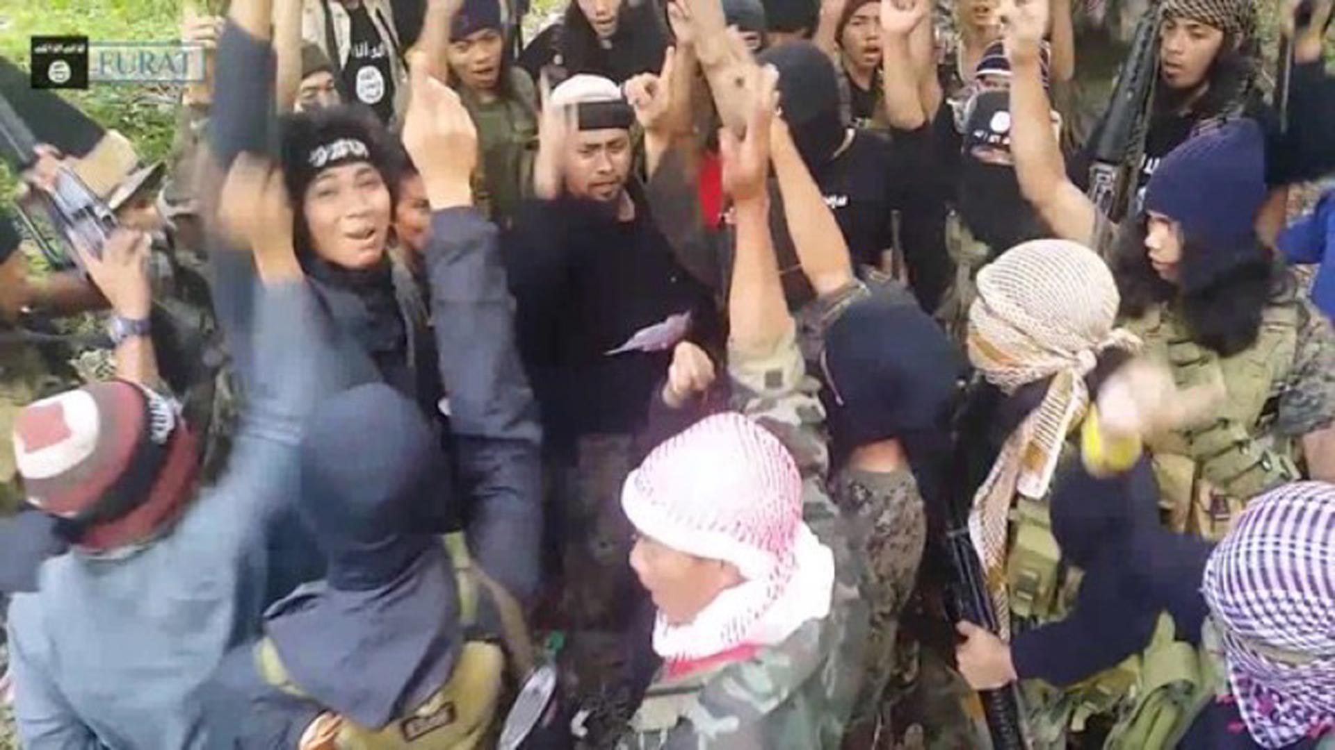 Isnilon Hapilon proclamando su lealtad a ISIS
