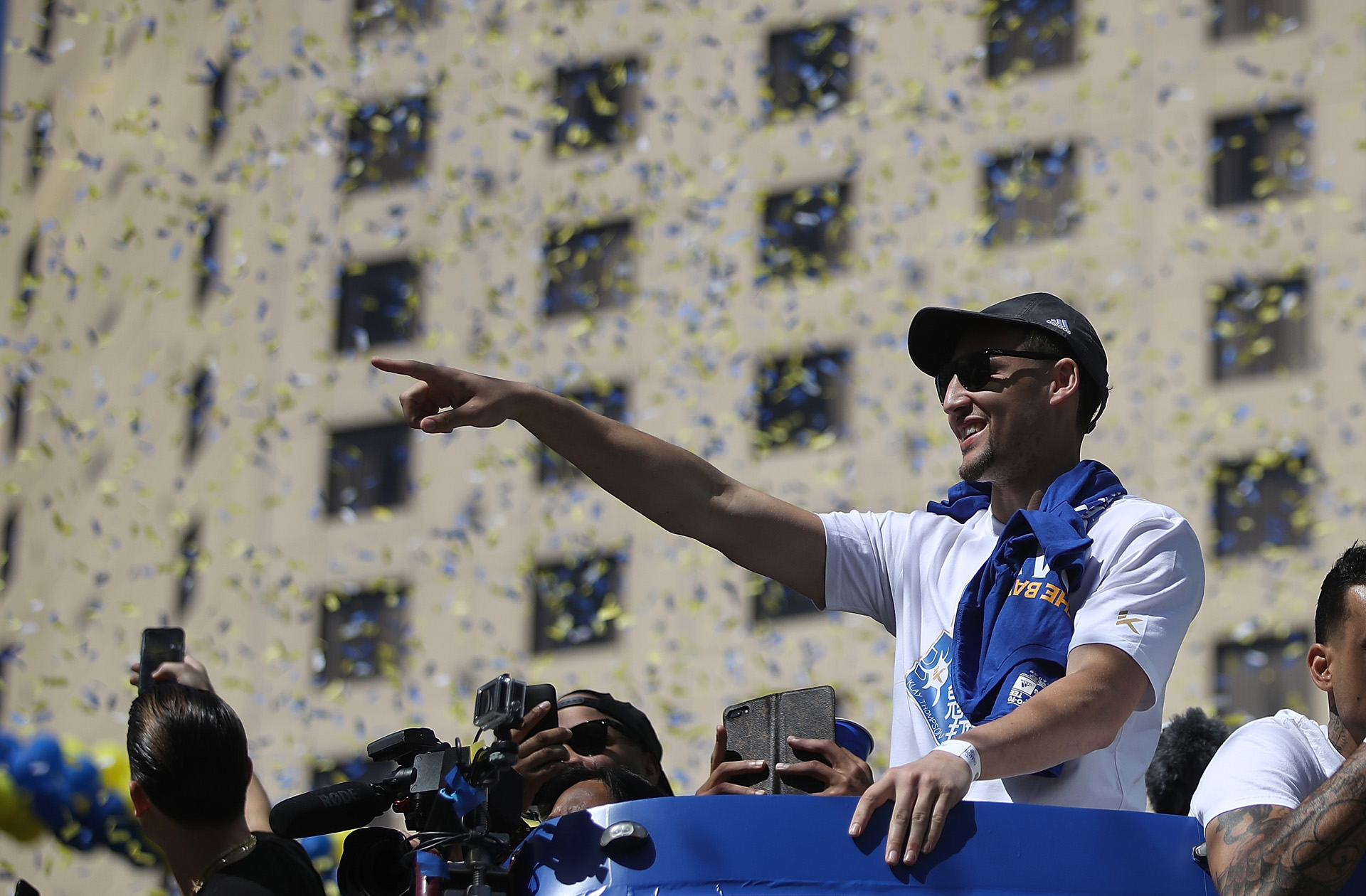 Klay Thompson, otra de las figuras del tricampeón de la Conferencia Oeste