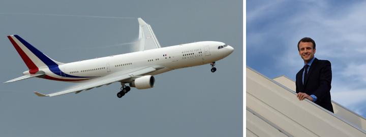 El recién asumido en Francia se traslada en un Airbus A330-200