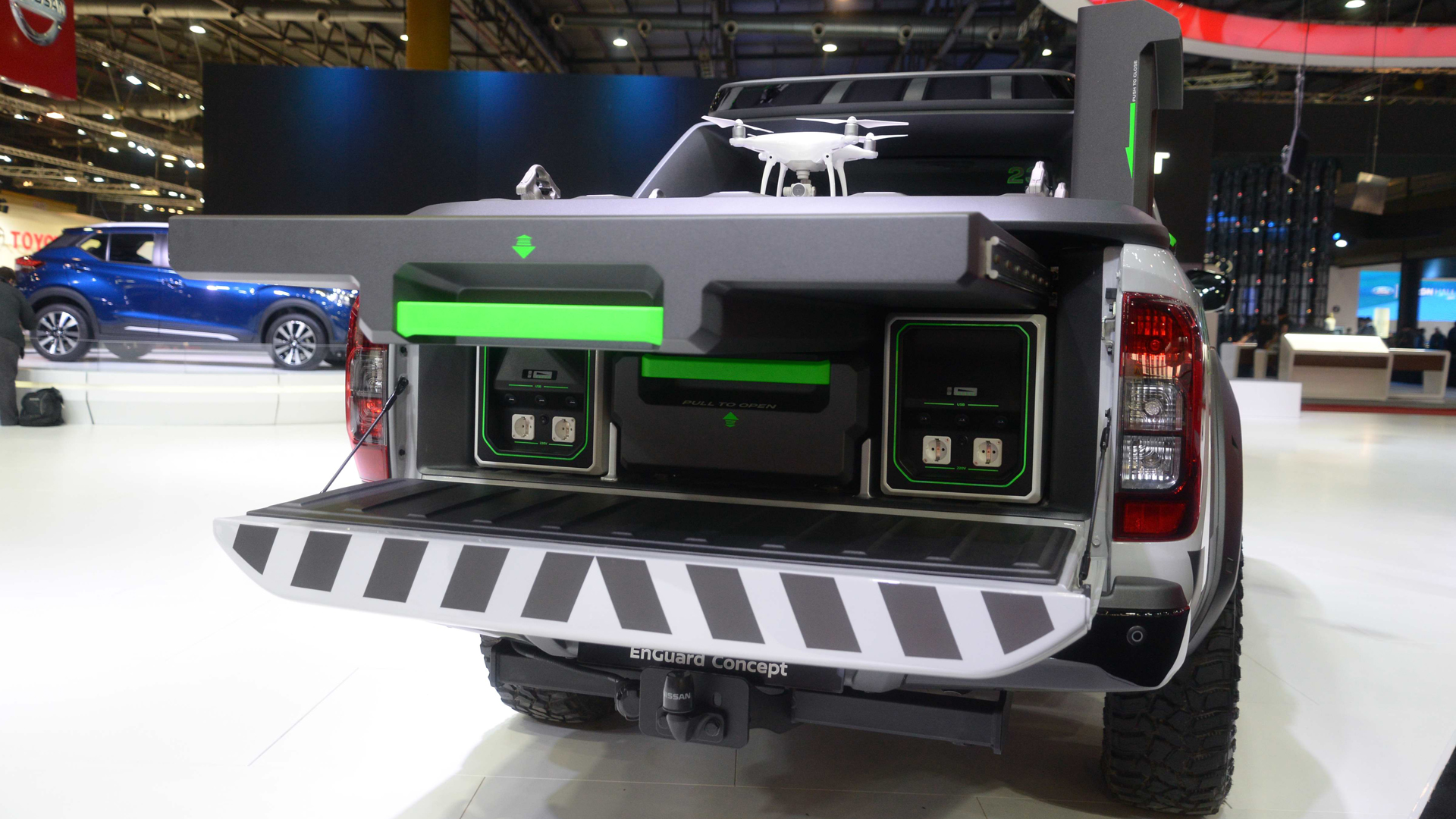 El prototipo monta un drone para monitorear las áreas de emergencia o catástrofes naturales (Enrique Abatte)