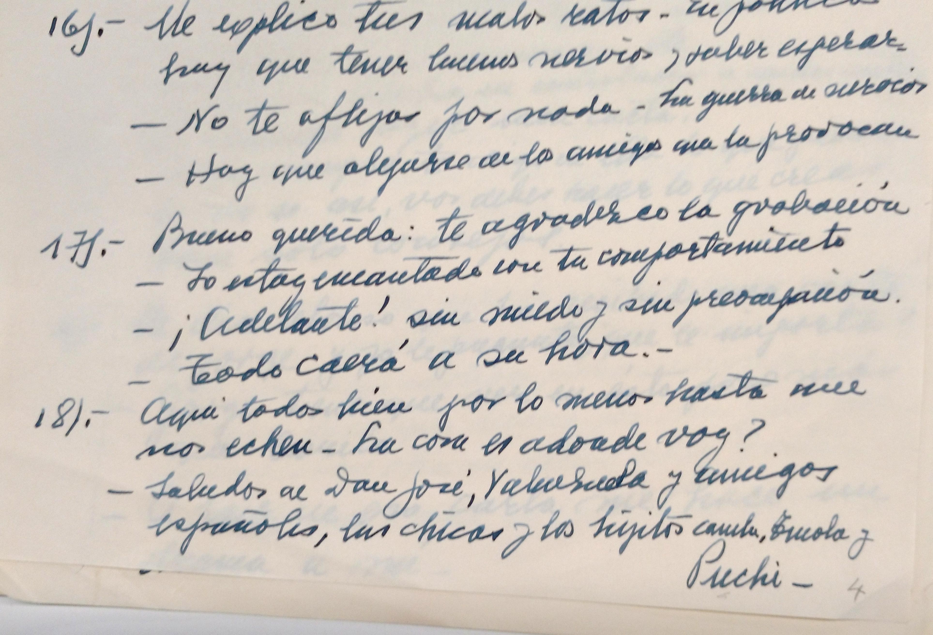 “Aquí todo bien, por lo menos hasta que nos echen”, dice Perón aludiendo a los problemas que tiene en España