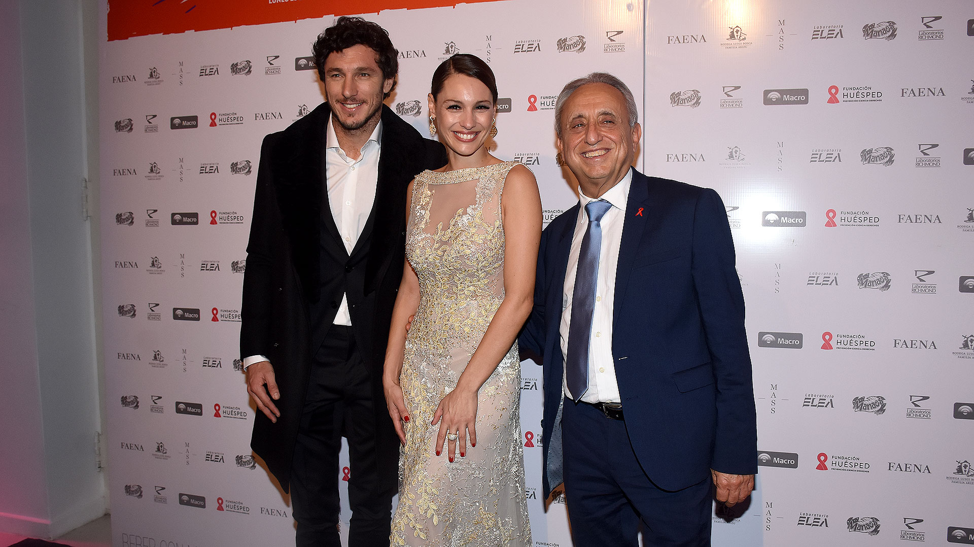 Pedro Cahn junto a Carolina “Pampita” Ardohain y Juan “Pico” Mónaco