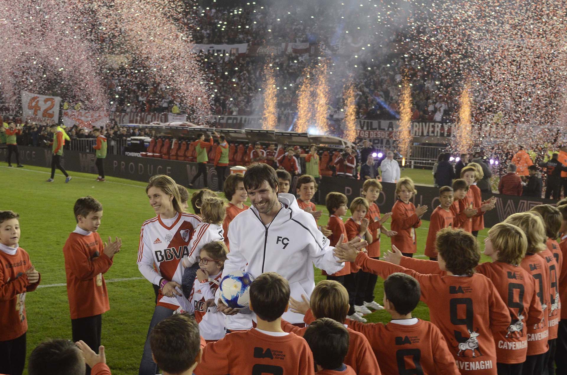 Los chicos de River saludaron al ídolo