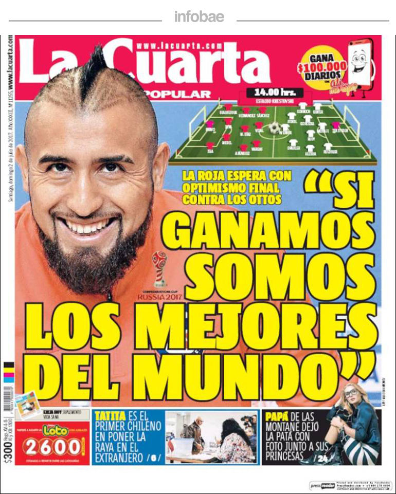 La cuarta, Chile, domingo 2 de julio de 2017 | Junín al Minuto La cuarta, Chile, domingo 2 de julio de 2017 | Junín al Minuto