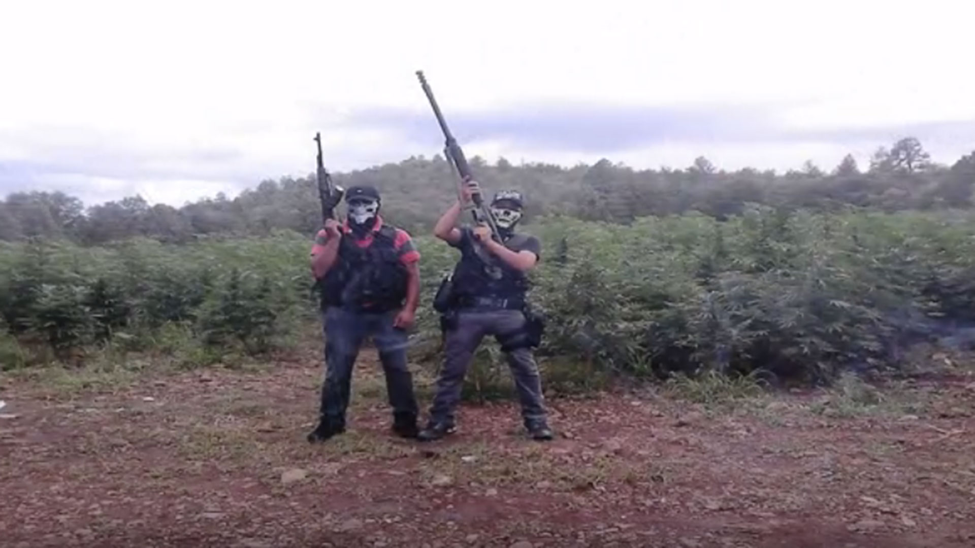 Los integrantes del grupo suelen subir fotos a las redes sociales mostrando sus armas. Foto: YouTube