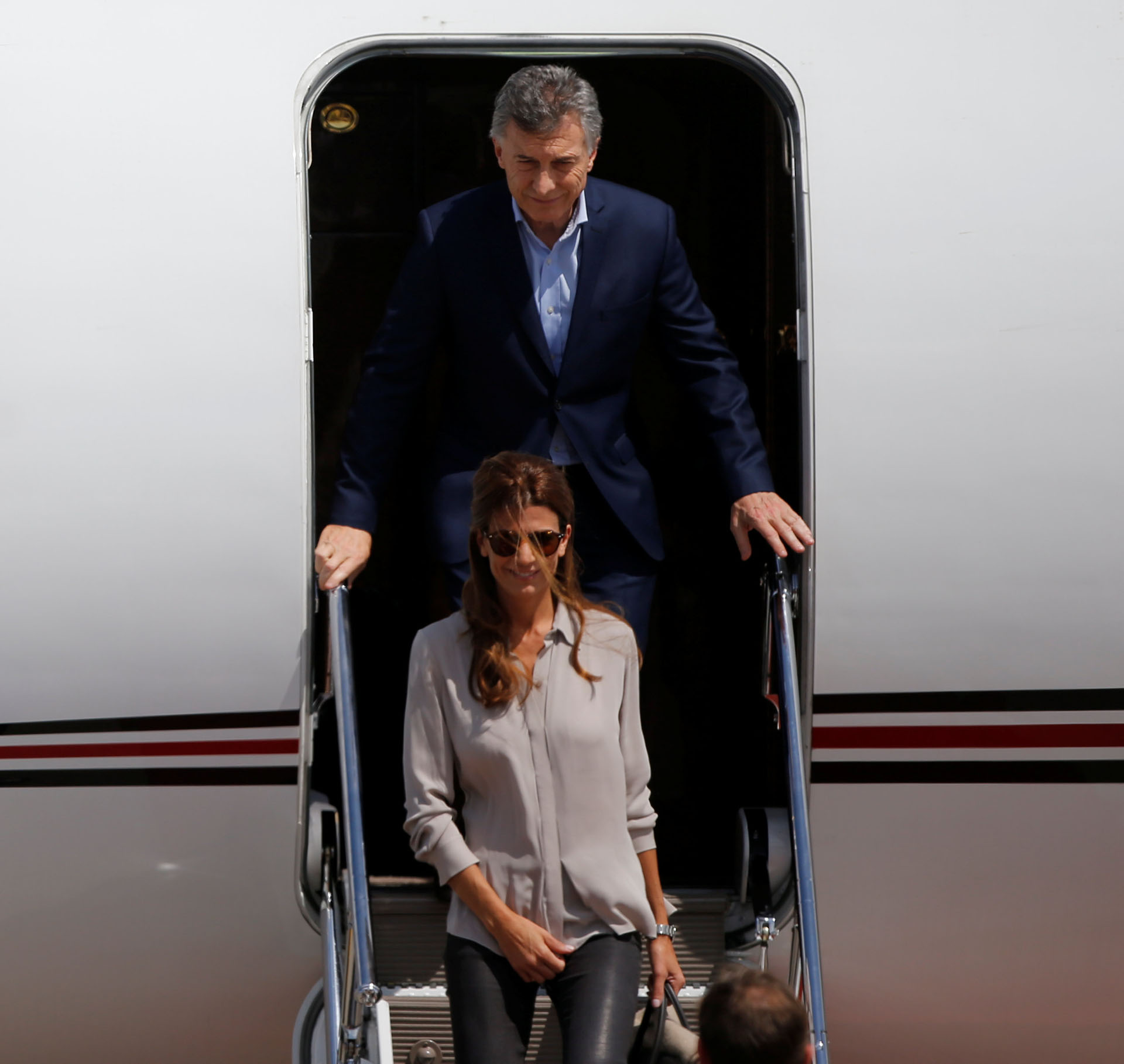 Macri y Awada llegaron a Alemania minutos después de las 13 (hora local)