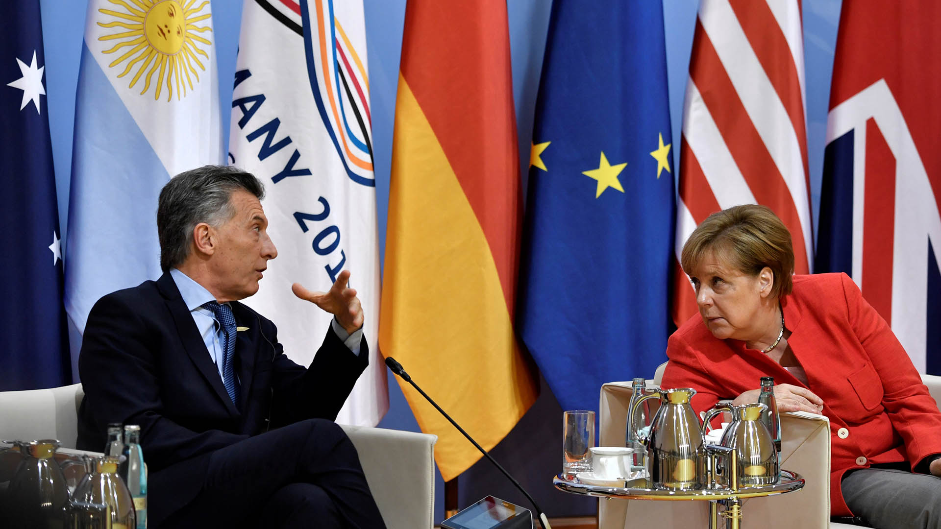 Mauricio Macri y Angela Merkel