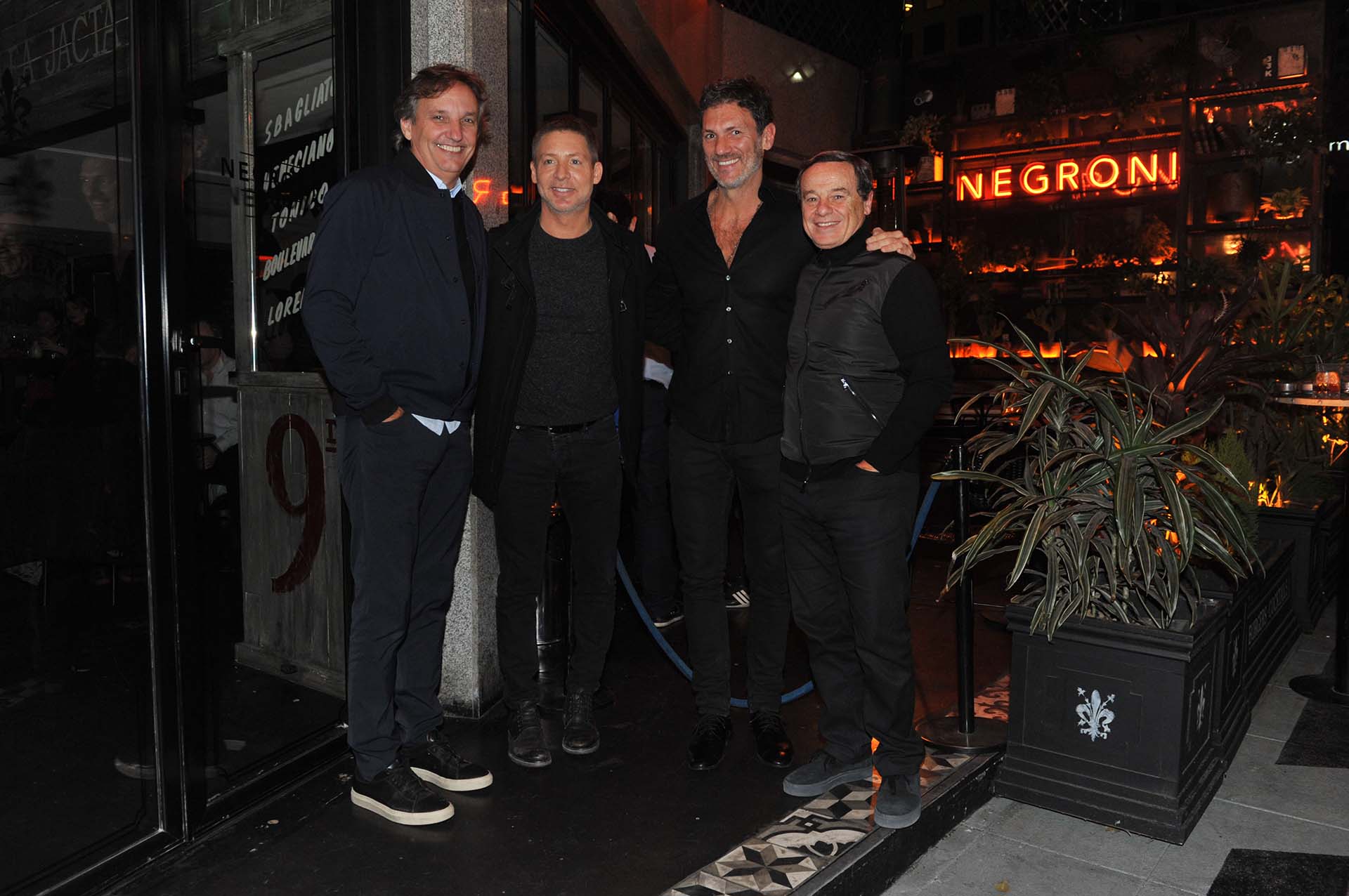 Nacho Laviaguerre, Adrián Suar, Leo Mateu y Pablo Codevilla