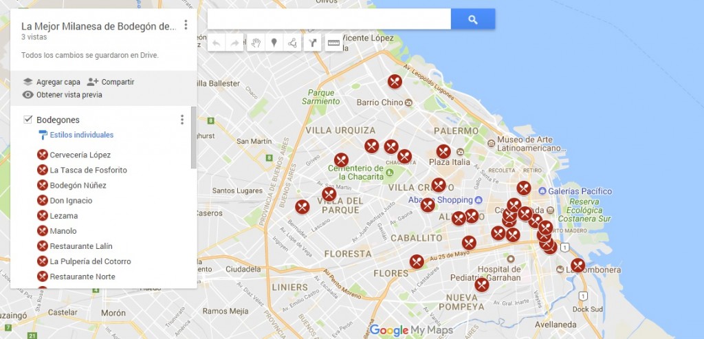 Los bodegones participantes del concurso (GCBA)