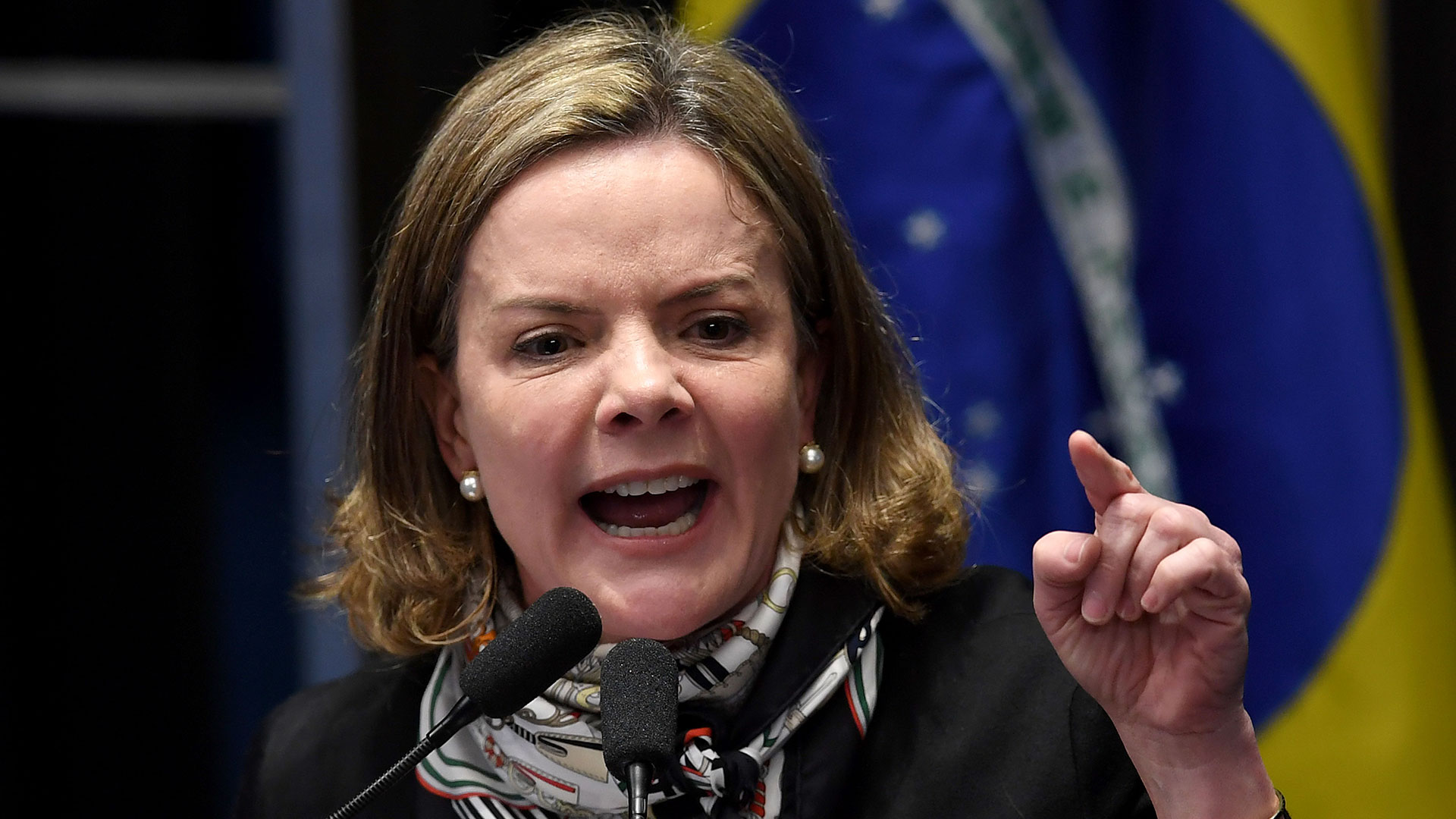 Gleisi Hoffmann, presidenta del PT (AFP)