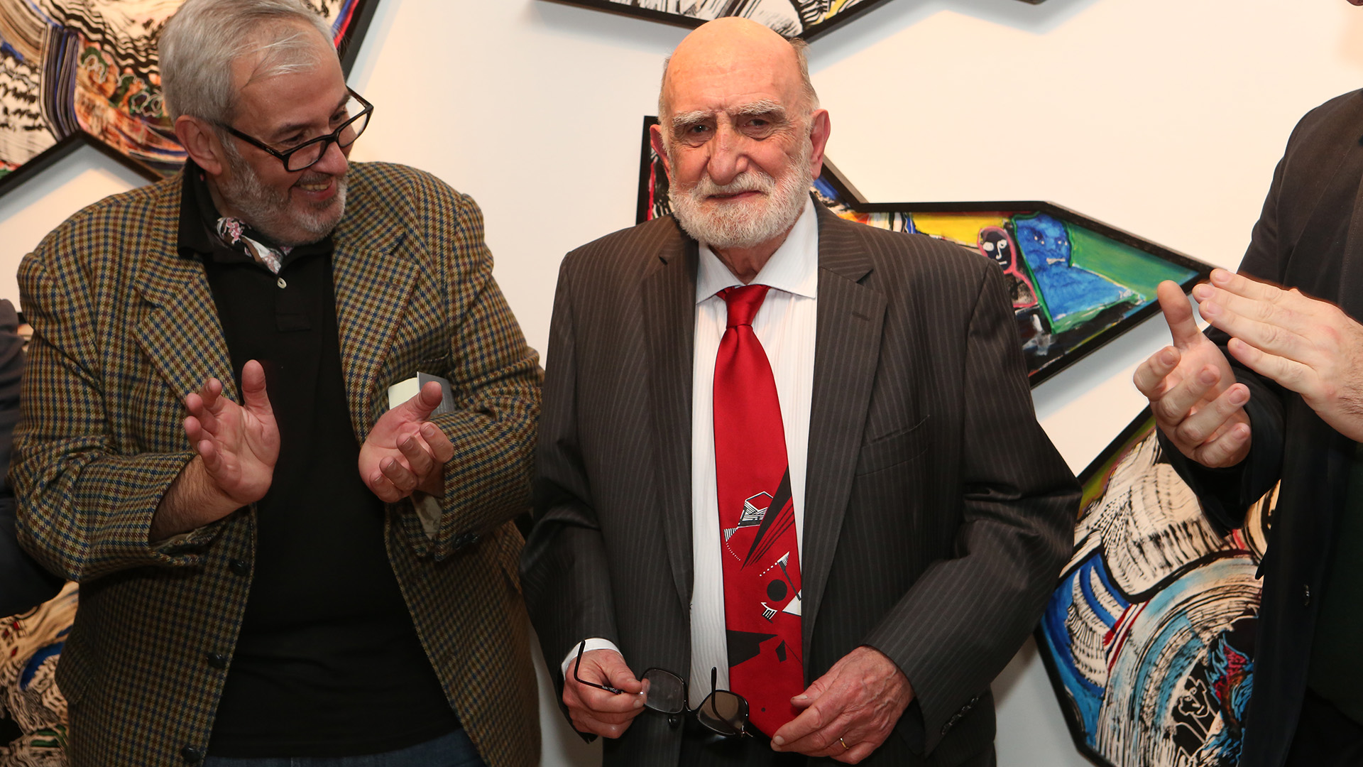 Noé, durante la inauguración de su muestra (Ministerio de Cultura de la Nación)