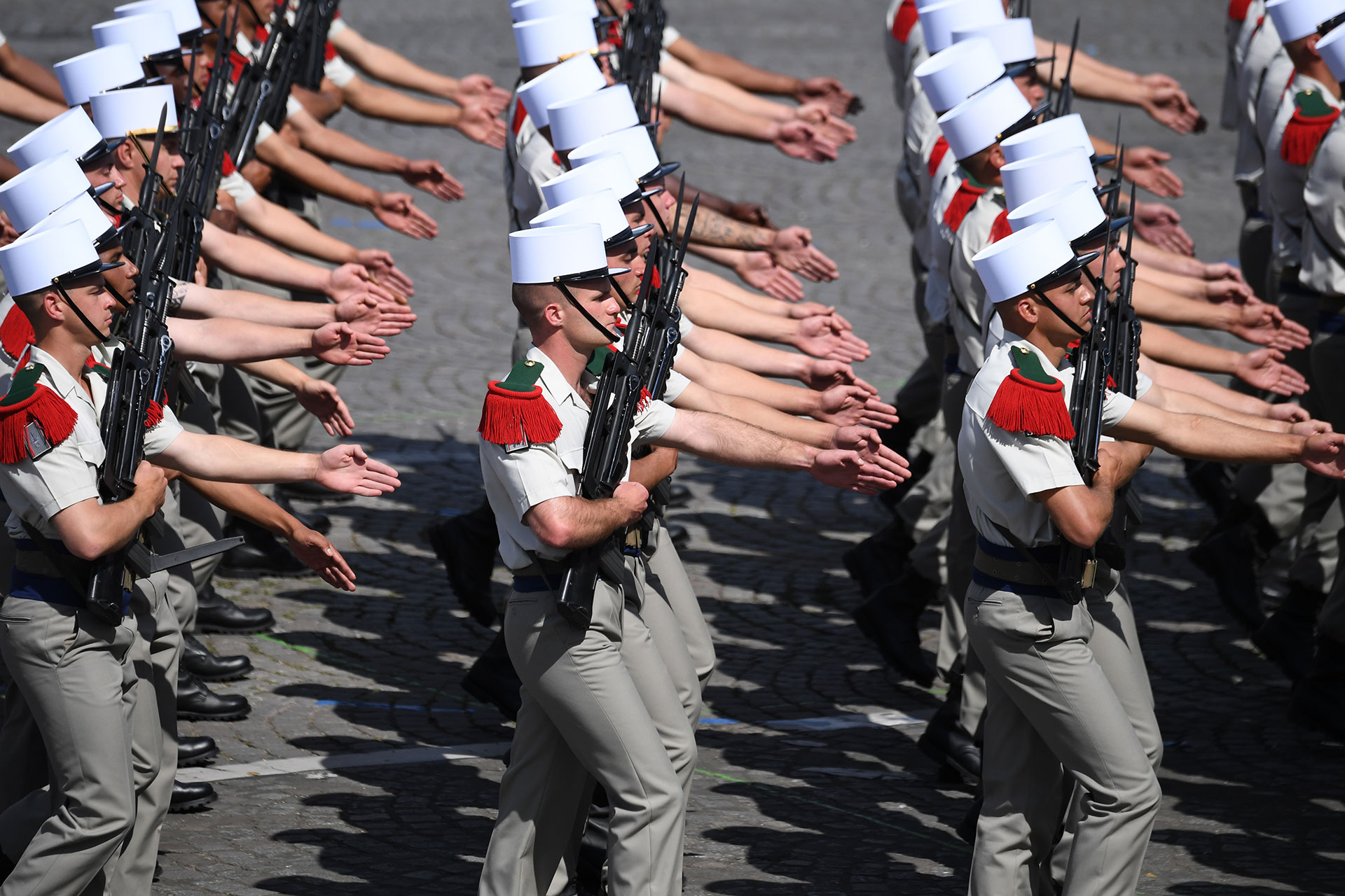 Soldados franceses del Cuarto Regimiento Extranjero de la Legión Francesa Extranjera (AFP)