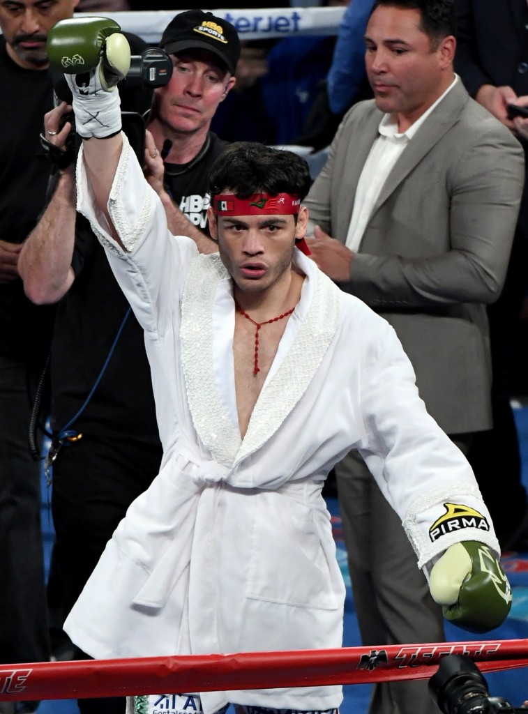 LAS VEGAS, NV - MAY 06: Julio Cesar Chavez Jr. is introduced before his catchweight bout against Canelo Alvarez at T-Mobile Arena on May 6, 2017 in Las Vegas, Nevada. Alvarez won by unanimous decsion. (Photo by Ethan Miller/Getty Images)