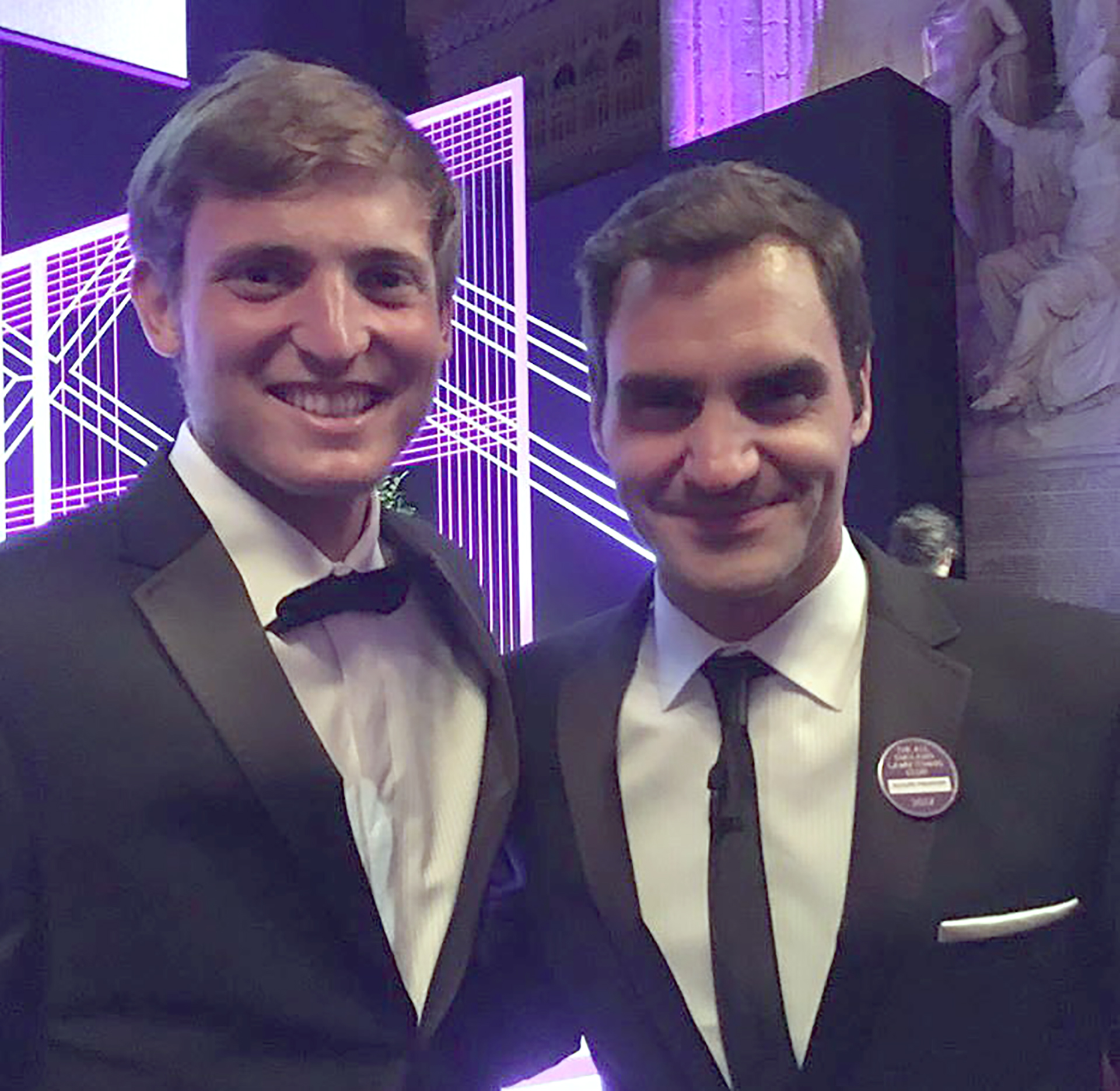 El argentino Axel Geller, campeón en dobles junior, cumplió el sueño de conocer a Federer