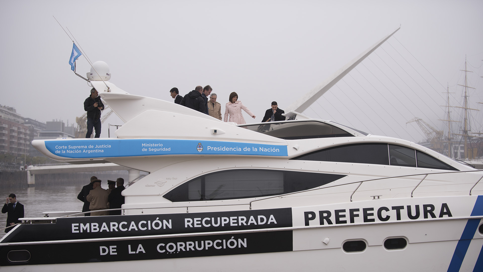 El yate incautado a Ricardo Jaime