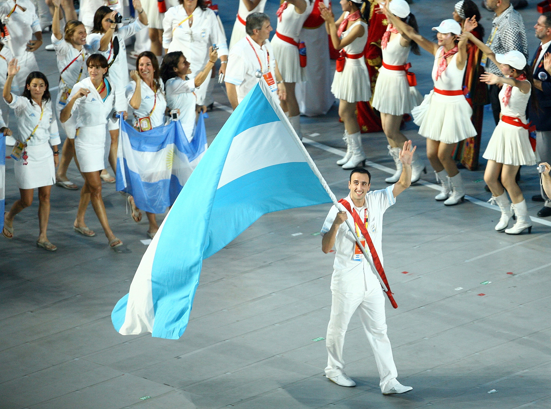 El basquetbolista fue abanderado de la delegación argentina en Beijing 2008