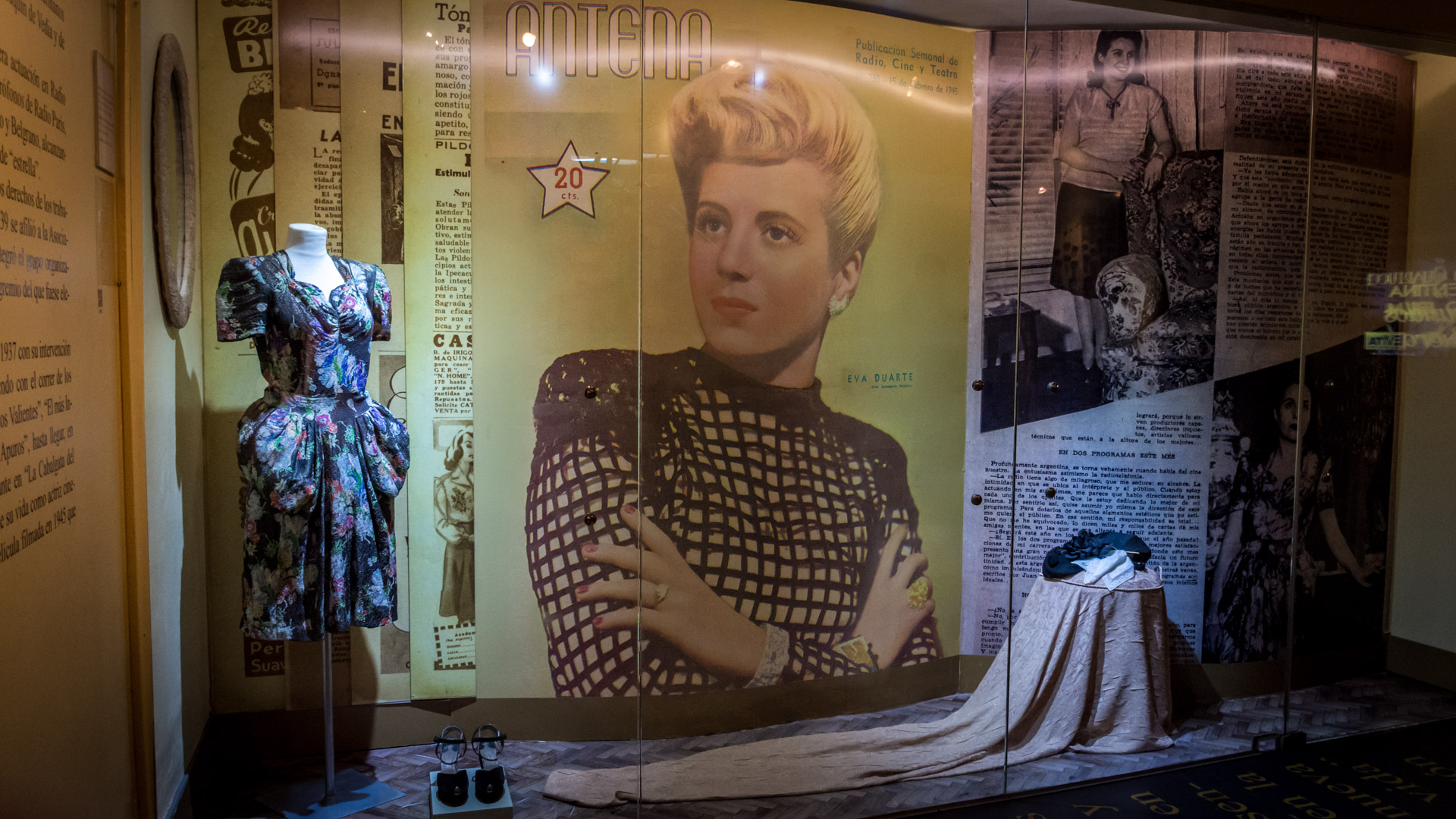 Uno de los vestidos que Evita lució en su época de actriz