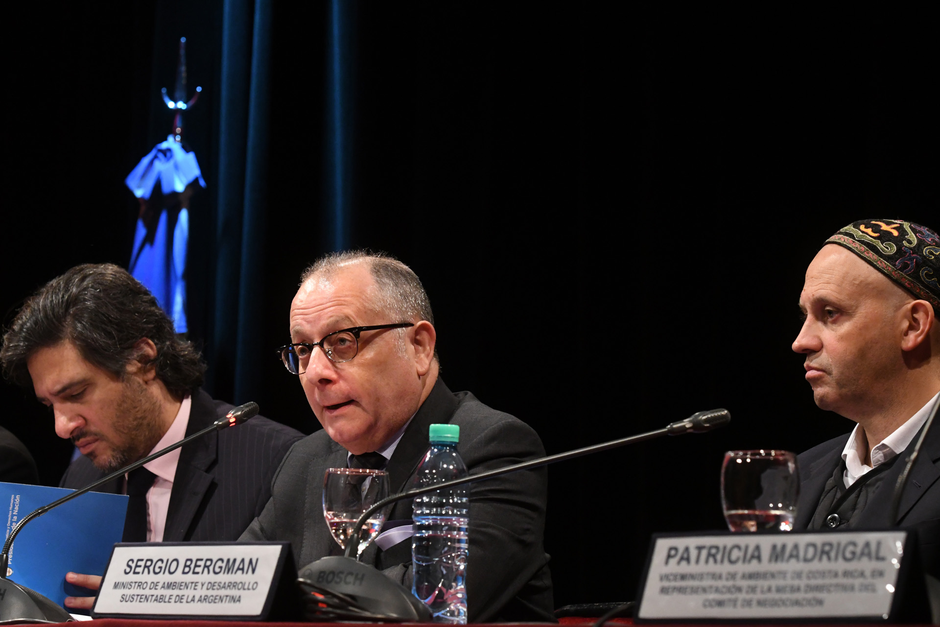 El canciller Jorge Faurie, junto al ministro de Ambiente Sergio Bergman y su par de Justicia y DDHH, Germán Garavano, encabezaron un encuentro con representantes de países de América Latina y el Caribe en el ministerio de Relaciones Exteriores