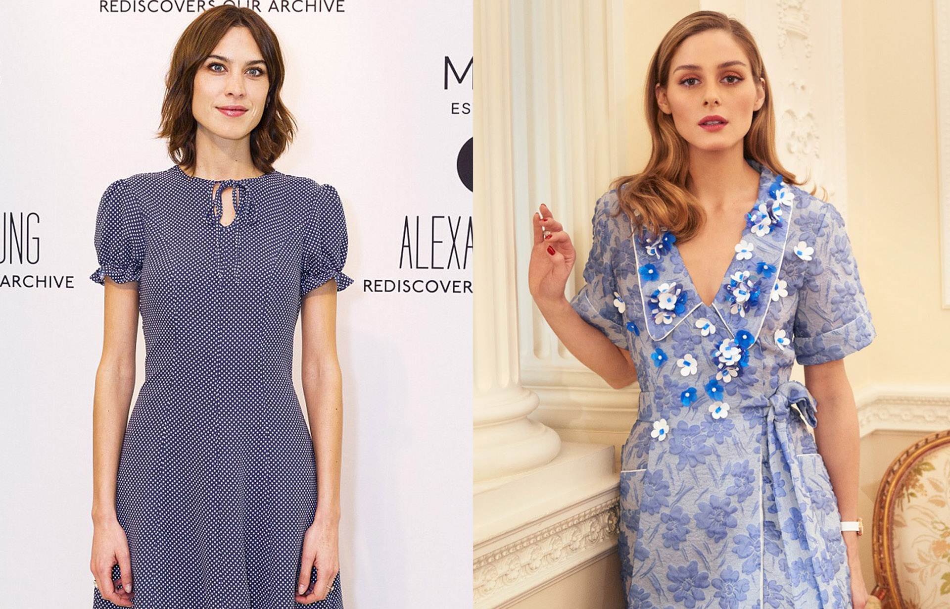 Las it girl italianas, Alexa Chung y Olivia Palermo, con su looks inspirados en los años 40, donde el objetivo era marcar la cintura